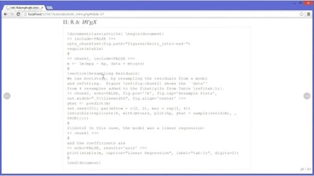 knitr: Automatically embedding R output in documents смотреть онлайн