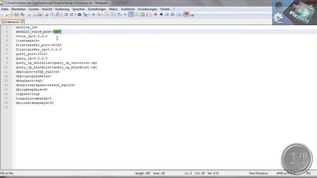 Teamspeak³ Server TCP query Port ändern by Ice-Tutorials [HD] [GER] смотреть онлайн