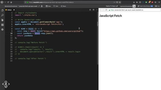 Mr Frontend - JavaScript Async/Await w/ the Fetch API смотреть онлайн