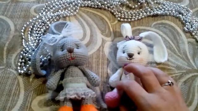 #вязаные игрушки, работа за неделю ?#зайка, хрюша, # смотреть онлайн