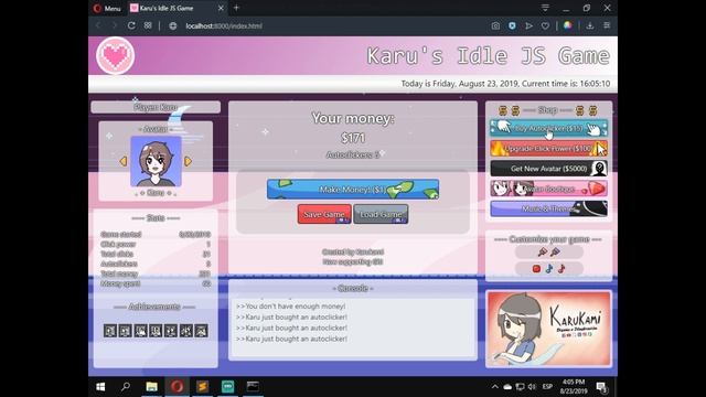 Karu's Idle JS Game смотреть онлайн