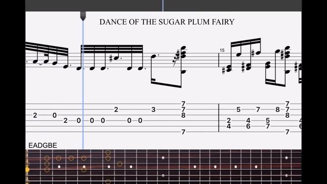 Dance Of The Sugar Plum Fairy (The Nutcracker) - Fingerstyle Guitar Tab смотреть онлайн