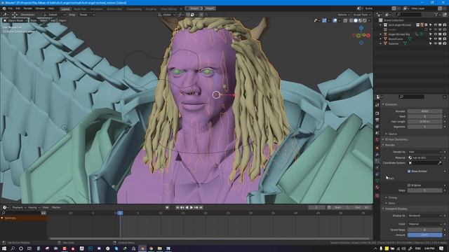 Grooming Dreadlock hairstyle in Blender 2.9X смотреть онлайн