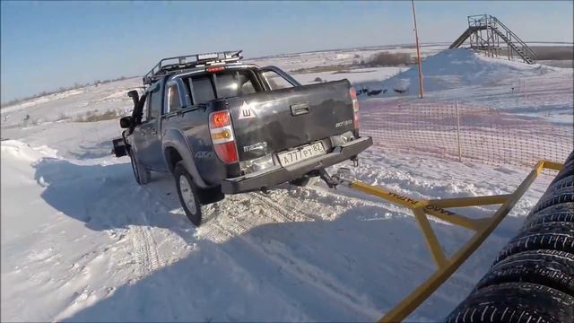 Тестим незаконченный ратрак. Уборка снега. 26.01.2017 смотреть онлайн