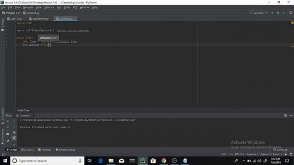 How To Open Your Webcam Using Python And It's IDE Pycharm