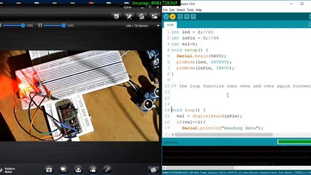 NodeMCU and PushButton смотреть онлайн
