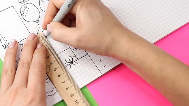 ИДЕИ для ЛД Часть 20! ДЕНЬ РОЖДЕНИЯ - оформление личного дневника в клеточку смотреть онлайн