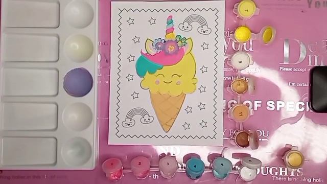 Раскраска Мороженое "Единорог" 🦄 смотреть онлайн