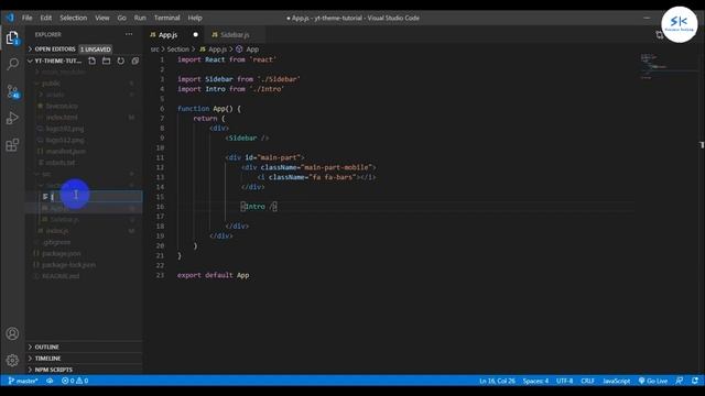 React JS Tutorial #PART_2 - Convert HTML Template to React JS Section Header смотреть онлайн