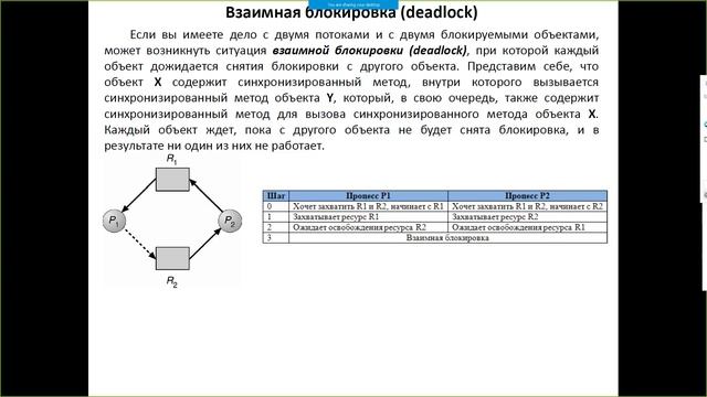 Лекция 7 (Threads) PTNOVXVIII part 2 смотреть онлайн
