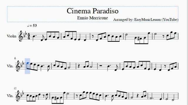 Violin Sheet Music: How To Play Cinema Paradiso By Ennio Morricone