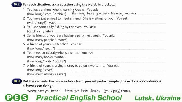 Unit 10. Present perfect continuous and Present perfect simple - ВПРАВИ смотреть онлайн
