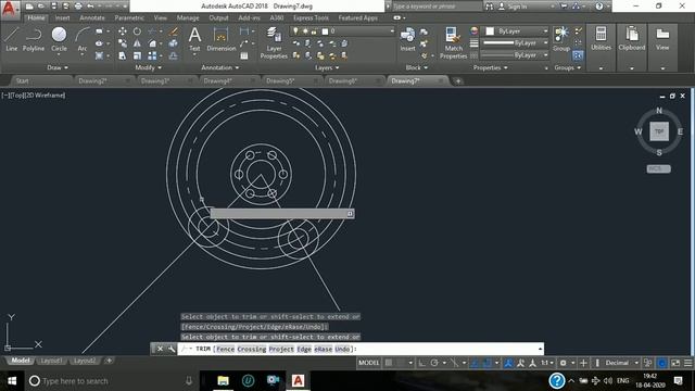 Cad cam institute | Autocad 2d drawing Exercise 24 | Autocad смотреть онлайн