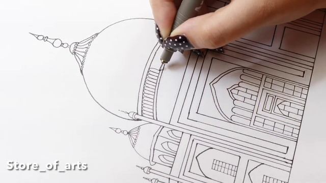 Sketch of Wonder of World Taj Mahal- How to draw Taj Mahal drawing- Part-2 смотреть онлайн