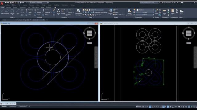 Lección 11 Autocad Tangentes смотреть онлайн