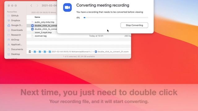Mac & Windows: Convert your ZOOM Recordings double click to convert 01 .zoom if it is not working смотреть онлайн