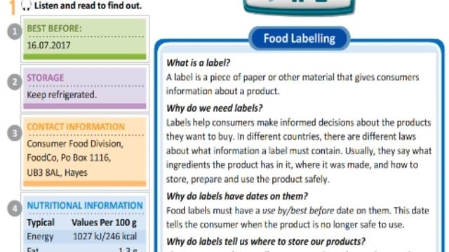 Excel 8. Module 8F. Food Labelling смотреть онлайн