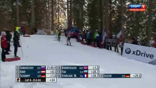 Биатлон 2014 2015  Гонка преследования Мужчины  24 01 2015  Антхольц Антерсельва Италия