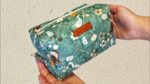 DIY/ШЬЮ ОБЪЁМНУЮ КОСМЕТИЧКУ/ПОДРОБНЫЙ МАСТЕР-КЛАСС #sew#ручнаяработа#шьюсама