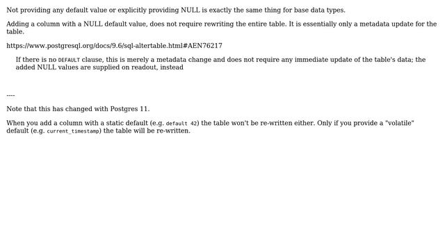 Databases: Is DEFAULT NULL and 'nullable value without default' completely the same? смотреть онлайн