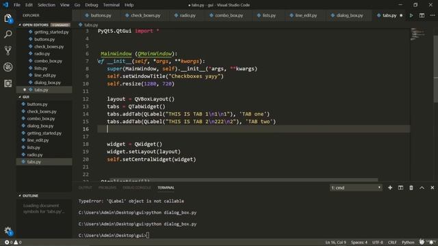 PyQT5 Tabs - Full Stack Python Programming смотреть онлайн