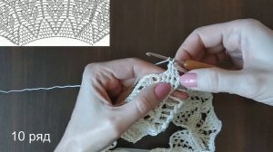 Кофточка крючком узором Листья (+ схема) 1 часть