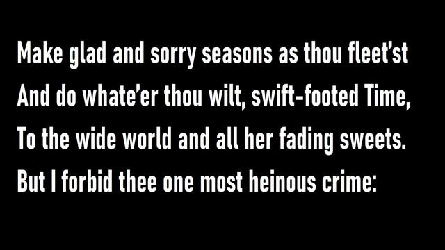 Sonnet 19 - William Shakespeare смотреть онлайн