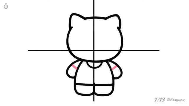 Как нарисовать Hello Кitty с сердечком: инструкция от EvriKak смотреть онлайн