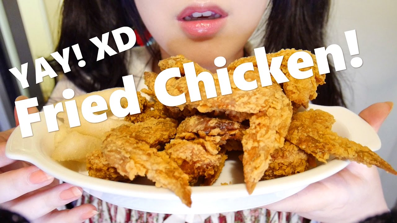 ASMR Crispy Fried Chicken Wings Eating?