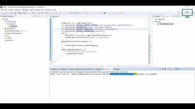 6. LDAP Java: Type of Exception During new LDAP connection in Java смотреть онлайн