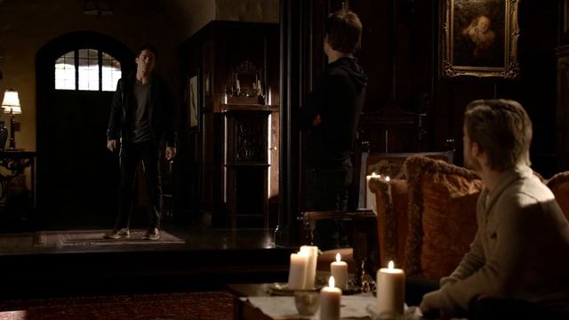 TVD 5x20 - Damon tells Luke to hide Stefan and Elena from the Travelers with a cloaking spell | HD смотреть онлайн