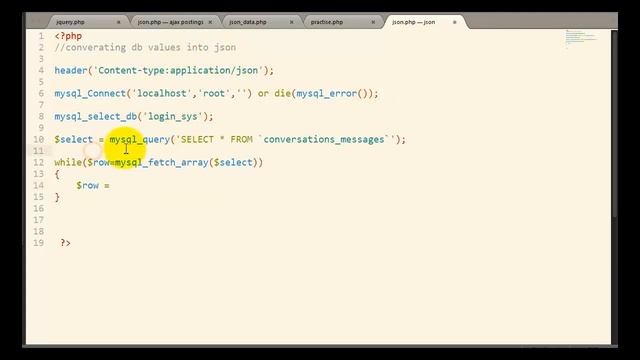 Converting Database Values into Json in PHP and Mysql смотреть онлайн