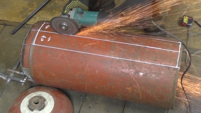 САМОДЕЛЬНАЯ БАТАРЕЯ НА ДРОВАХ ИЗ ГАЗОВЫХ БАЛЛОНОВ !!! смотреть онлайн