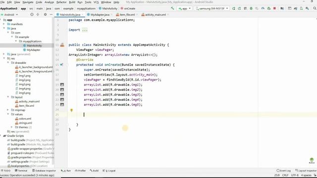 ViewPager in Android Studio | Implement Swipe View using ViewPager | ViewPager |Android Tutorial #6 смотреть онлайн