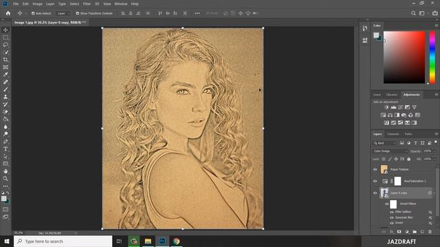 Pencil Effect in Photoshop смотреть онлайн