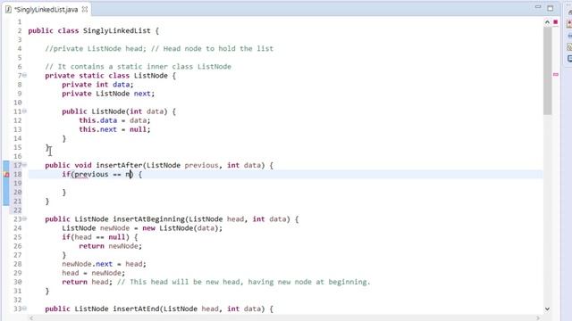 How to insert a node in Singly Linked List after a given node in Java? смотреть онлайн