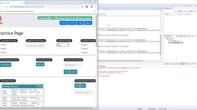 Demo for using assertions with checkbox webelements using TestNg + Selenium+Java! смотреть онлайн