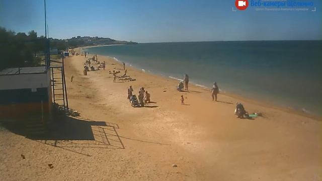 Пляж в Щёлкино, 18.09.2015 - time-lapse с камеры 1 смотреть онлайн