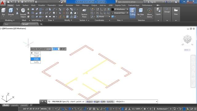 Autocad 2016 3D Modeling: Creating Interior 3D Walls Lesson 3 смотреть онлайн