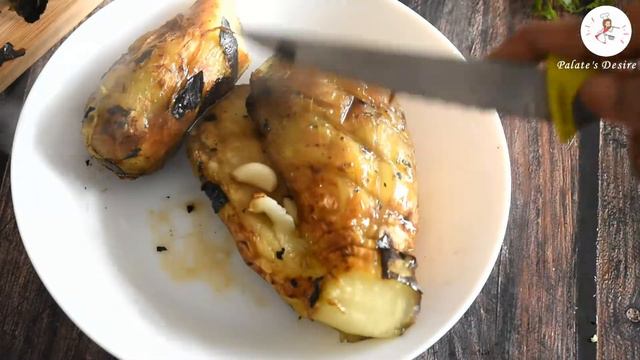 Baingan Bharta Recipe | smoked eggplant mash recipe смотреть онлайн