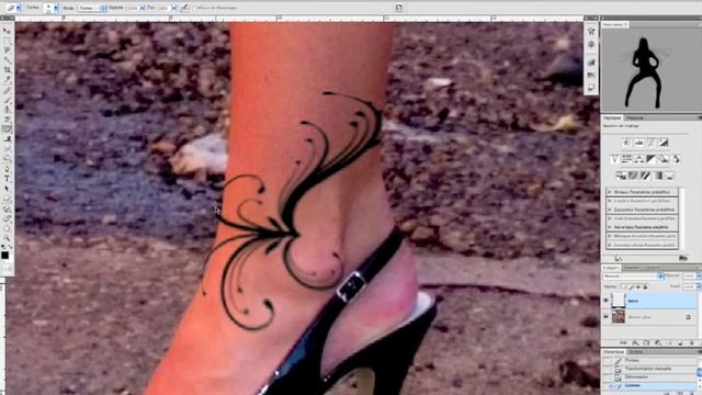 tuto photoshop cs4 en francais, tatouage смотреть онлайн