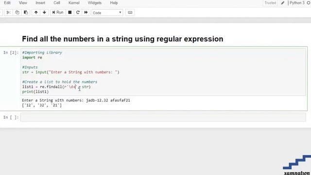 Find all the numbers in a string using regular expression in Python смотреть онлайн