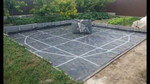 Установка каркасного бассейна INTEX 549x132см на земле