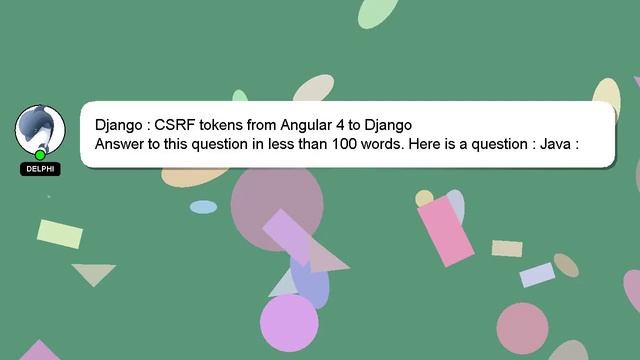 Django : CSRF tokens from Angular 4 to Django смотреть онлайн