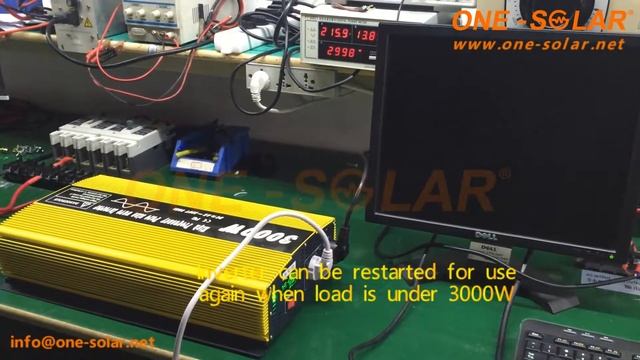 ONE-SOLAR Overload Protection for PI series Inverter 48VDC to 220VAC Pure Sine Wave 2000W 3000W смотреть онлайн