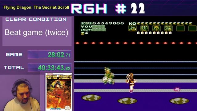 NES RGH 22: Flying Dragon: The Secret Scroll LIVE Playthrough смотреть онлайн