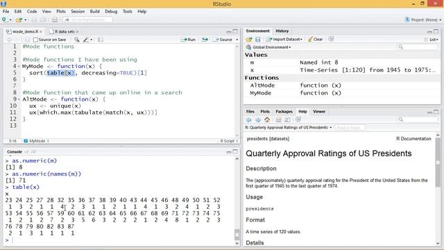 R Programming: Computing the Mode смотреть онлайн