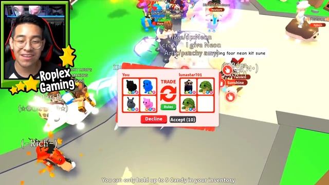 TRADING 2 YEAR OLD CANDY CANNON IN ADOPT ME RICH SERVERS (ROBLOX TRADING PROOF) смотреть онлайн