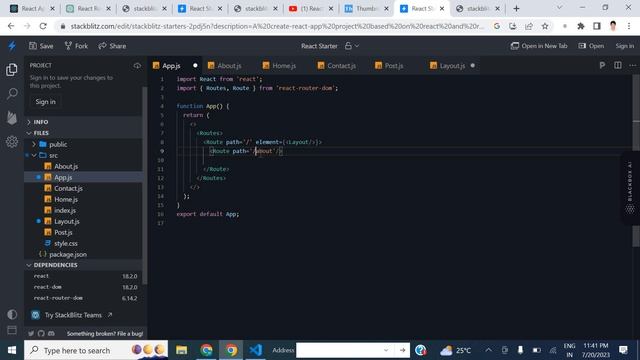 Nested Routes in React Router Dom || Nested Route смотреть онлайн