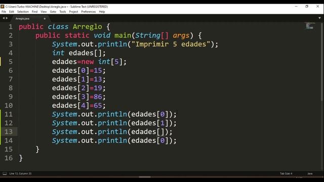 Como llenar un arreglo en Java смотреть онлайн